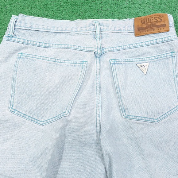 VINTAGE GUESS JEANS USA MADE DENIM JEAN SHORTS JORTS WOMENS SZ 3 BUTTON FLY - Picture 4 of 8